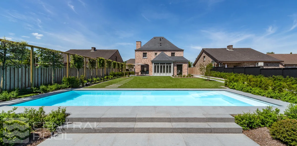 Central Pool as part of a completed landscaped garden