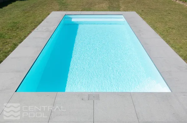 Aerial view of pool installation