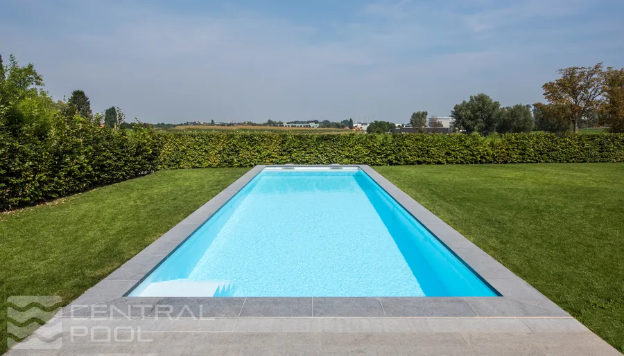 Pool installation in open garden