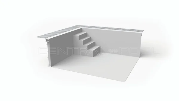Corner stair design render
